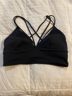 lululemon athletica Black Strappy Light Support Sports Bra